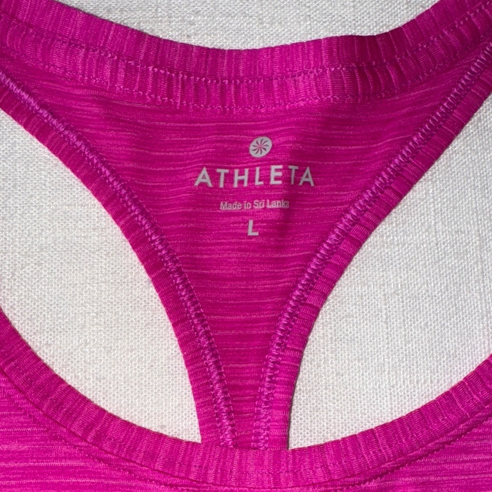 💖🏃‍♀️ EUC Athleta Racerback Tank – Vibrant Pink – Size L - Picture 4 of 6